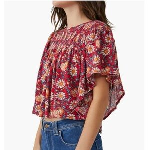 Free People Ruffle Up Top